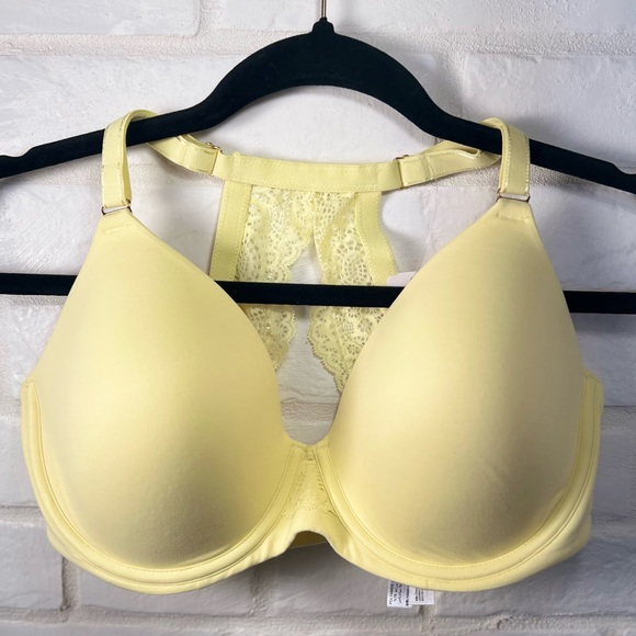 NWT Soma Embraceable Geo Lace
Racerback Lined Bra 34 DDD Lemonade Yellow #0638 - Picture 1 of 14